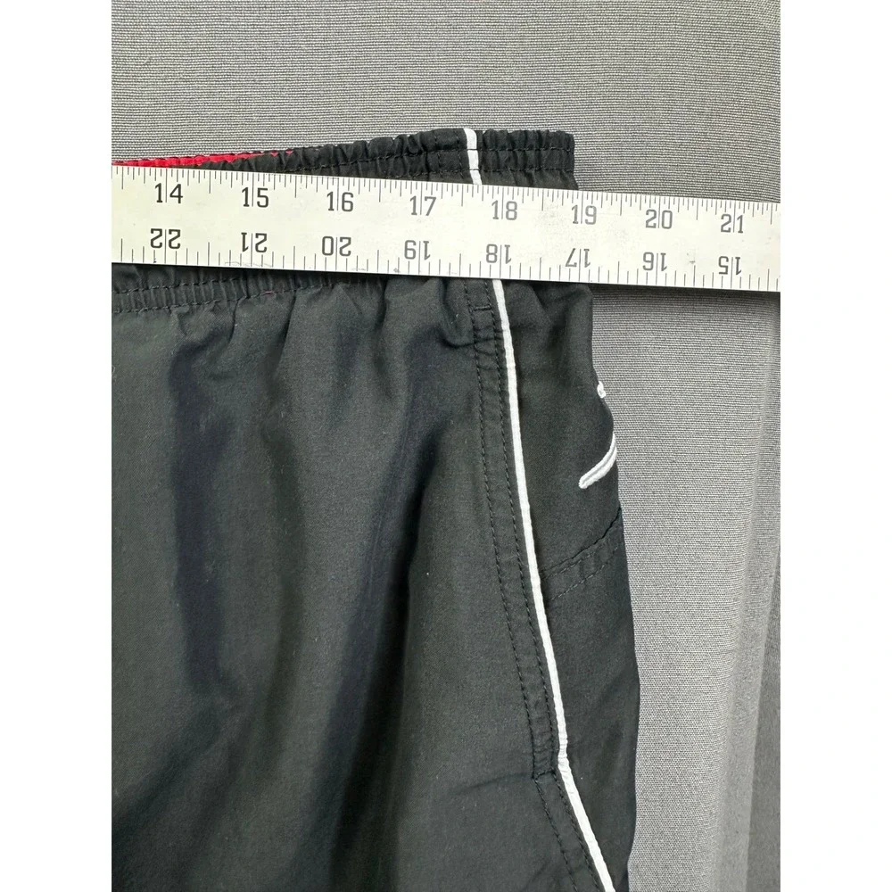 Speedo Men's Swim‎ Trunks Black Board Shorts Cargo Pocket White Piping XXL